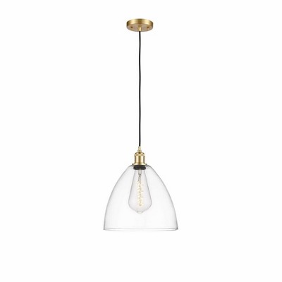 Bristol Glass - 1 Light Mini Pendant In Industrial Style-14.75 Inches Tall and 12 Inches Wide