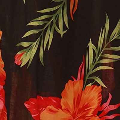 black with floral - orange