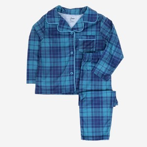 Leveret Kids Two Piece Button Down Pajamas - 1 of 4
