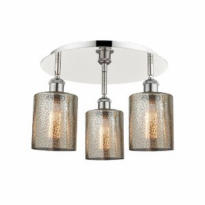 Cobbleskill - 3 Light Flush Mount In Art Deco Style-9.63 Inches Tall and 17.75 Inches Wide - 1 of 1
