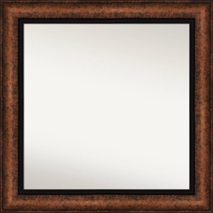 33" x 33" Non-Beveled Vogue Bronze Wall Mirror - Amanti Art: Square, Modern, Polystyrene Frame - 1 of 4