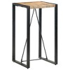 vidaXL Solid Mango Wood Dining Table Bar - Industrial Style, Retro Look, Steel Legs, 23.6"x23.6"x43.3" Dimension, Sturdily Built, Easy Assembly - 2 of 4