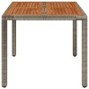vidaXL Table Outdoor Patio Wicker Side Table for Balcony Porch Poly Rattan - 3 of 4