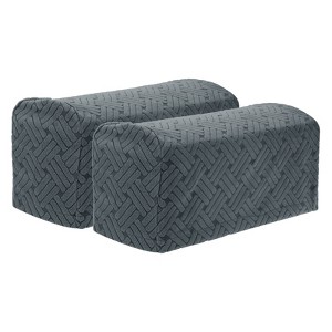 Unique Bargains Non-Slip Stretch Jacquard Couch Armrest Slipcovers 2 Pcs - 1 of 4