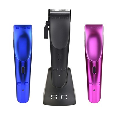 Stylecraft Ergo Magnetic Motor Cordless Hair Clipper (Matte Blue, Matte Pink, Matte Black lids)