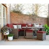 Leisure Made Walton 7pc Wicker Sectional in Red Fabric - 2 of 4