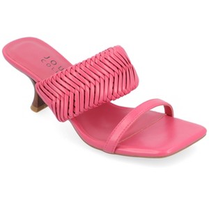 Journee Collection Womens Monyka Woven Slip On Pump - 1 of 4