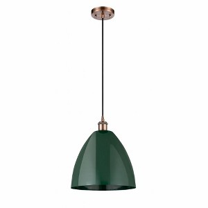 Plymouth Dome - 1 Light Cord Hung Mini Pendant In Industrial Style-14.75 Inches Tall and 12 Inches Wide - 1 of 1
