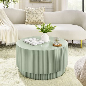 NicBex Nordic Style H-Barrel Coffee Table with Vertical Texture Design,Simple Cylinder Side Table,Center Table for Living Room,Bedroom - 1 of 4