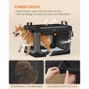 30-Inch Collapsible Dog Crate, Portable Pet Carrier with 4 Mesh Doors & Safety Zippers, Water-Resistant Soft Kennel for Medium Dogs, Ink Black - 4 of 4