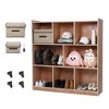 8-Section Kids Cubby Storage Cabinet with Mobile Tray - Toy Organizer & Classroom Lockers - 3 of 4