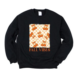 Simply Sage Market Fall Vibes Checked Pumpkins Sweatshirt - 1 of 4