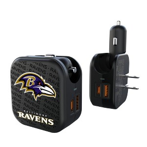NFL AFC Teams Text Backdrop 18-Watt 2 in 1 USB A/C Charger - 1 of 3