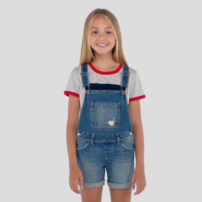 Little girls overall store shorts