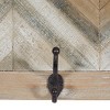 Wood 1 Shelf and 4 Hangers Wall Hook Brown - Olivia & May: Vintage Style, Keyhole Back, No Assembly Required - 4 of 4