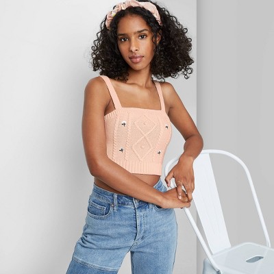 embroidered cropped cardigan