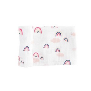 Red Rovr Organic Cotton Muslin Swaddle Blanket Single - 1 of 4