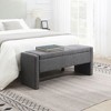 NicBex Linen Fabric Pull-Open Top Ottoman Bench with Storage,Upholstered Storage Ottoman for Bedroom,Entrance - 3 of 4