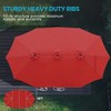 Aoodor 15ft Large Patio Umbrella with Base Stand, Outdoor Double-Sided  Rectangle Market Umbrella with Crank Handle - 2 of 4