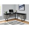 Monarch Specialties Computer Desk Home Office Corner Left Right Set-Up Storage Drawers  L Shape  Metal Laminate Grey Black Contemporary Modern - image 2 of 4