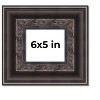 PosterPalooza | Photo Size 3.5" Wide Ornate Black Frame - UV Acrylic, Foam Board Backing, Hanging Hardware - 2 of 4