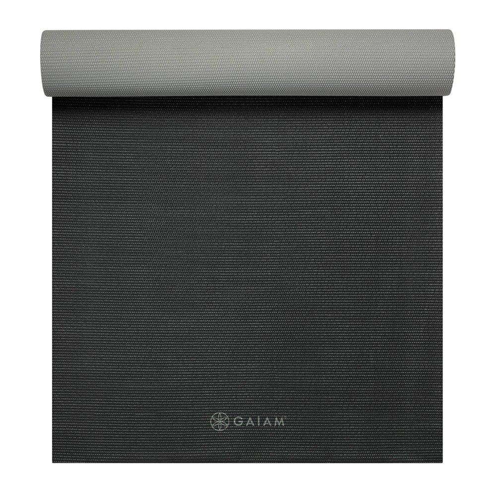 Gaiam Longer/Wider Yoga Mat - Black(6mm)