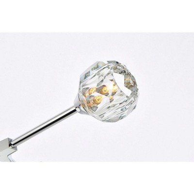 Chrome Crystal 10-Light Globe Pendant with Adjustable Rod