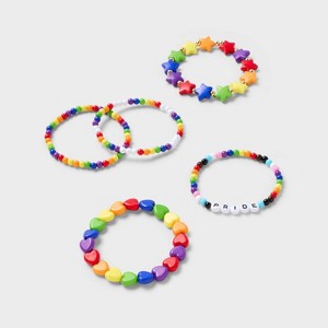 Pride Adult Friendship Bracelet Rainbow Wristwear Accessory - 1 of 3