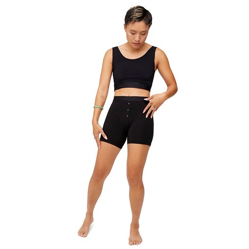 TomboyX Boxer Briefs Underwear, 4.5 Inseam, Modal Stretch Comfortable Boy  Shorts Black Rainbow 4X Large