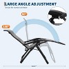 1 Pack Portable Rattan Lounger, Adjustable Folding Outdoor Lounger, Wide Armrests, 330 lbs Weight Capacity, Brown - 4 of 4