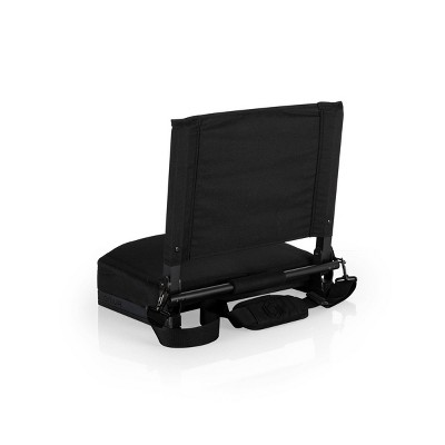 Black Portable Folding Stadium Seat with Steel Frame