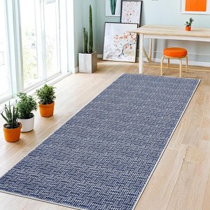 Washable Runner Rug Rug Runners for Hallways Non Slip Entryway Rug Modern Farmhouse Kitchen Runner Rug Neutral Accent Rug Low Pile Floor Carpet - 1 of 4