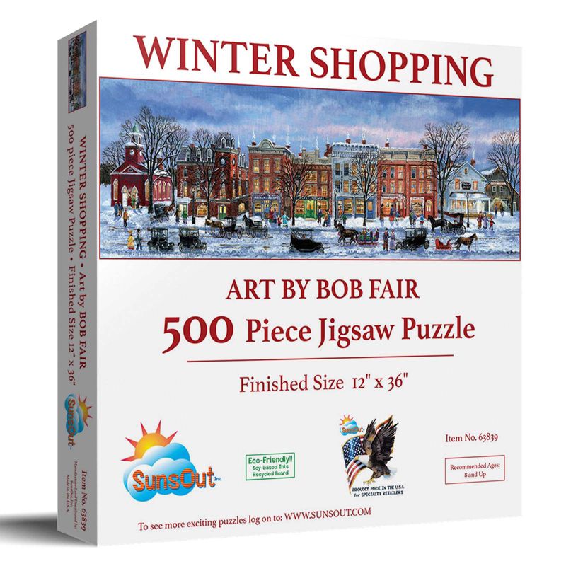 Sunsout Winter Shopping 500 pc   Jigsaw Puzzle 63839, 2 of 6