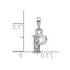 Black Bow Jewelry The Chloe Mini Diamond Accent Initial P Pendant in 14k White Gold - 4 of 4