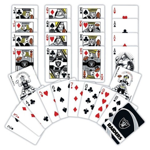 Masterpieces Officially Licensed Nfl Las Vegas Raiders Playing Cards - 54  Card Deck For Adults : Target