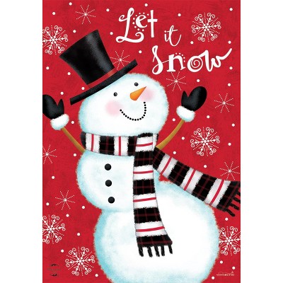 Briarwood Lane Snowman Celebration Winter House Flag Let It Snow
