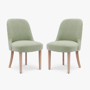 WestinTrends Mid-Century Modern Upholstered Boucle Dining Chair (Set of 2) - 1 of 4
