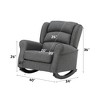 Rocking Chair with Wooden Legs, Pocket Coil and Wooden Inner Frame for Living Room - 2 of 4
