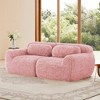 2-Seater Plush Modular Sofa with Ergonomic Design, Anti-Slip Base and Throw Pillows - 2 of 4