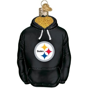 Old World Christmas Blown Glass Ornament for Christmas Tree, Pittsburgh Steelers Hoodie - 1 of 3