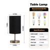 11.8" Brushed Antique Bronze Metal Table Lamp with Linen Cylinder Shade for Bedside, Living Room, Workspace, Bar, Hotel Room, or Display Setting - 3 of 4