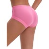 INSPIRE CHIC Women's Mid-Waisted Modal Solid Cotton Soft Breathable Full Coverage Briefs 2 Packs - 2 of 4