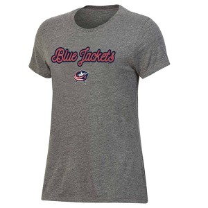 NHL Columbus Blue Jackets Women's Gray Fashion T-Shirt - 1 of 3