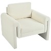 Ridstar Upholstered Modern Accent Chair With Sturdy Support For Reading, Living Room-Ivory - 4 of 4