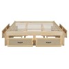 Queen Size Platform Bed with 6 Storage Drawers Antique White - 3 of 4