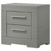 PAGED Nightstand Modern Side Table with 2 Storage Drawers and Gold Handles, Bedside Cabinet for Bedroom, Living Room - 4 of 4