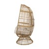 Egg Chair,Outdoor Basket Shape Swivel Egg Chair With Cushion,Wicker Egg Chair,Egg Chairs For Patio-Cuddlewood - 3 of 4