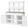 Whisen Garden Potting Bench with Hutch, 3 Shelves, 6 Drawers & 2 Cabinets, Patio Storage Workstation for Mudroom or Doorway - 3 of 4