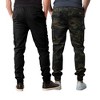 Galaxy By Harvic Men's Slim Fit Cotton Stretch Twill Cargo Joggers-2 Pack - 2 of 4