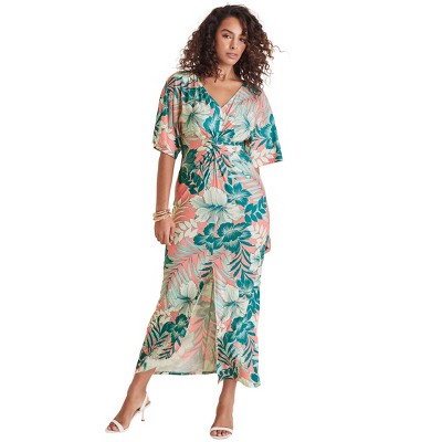 VENUS Womens Twist Front Maxi Dress